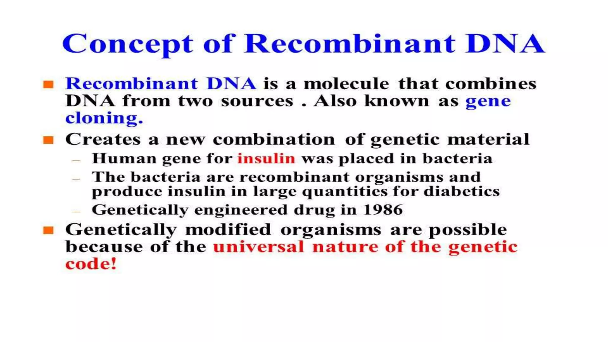 Recombinant DNA Technology by Fahad Iqbal