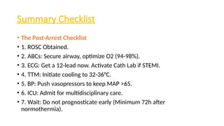 Comprehensive Post-Cardiac Arrest Care: Protocols and Prognostication ...