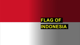 FLAG OF
INDONESIA
 