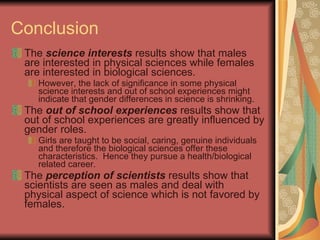 Gender Difference in Science | PPT