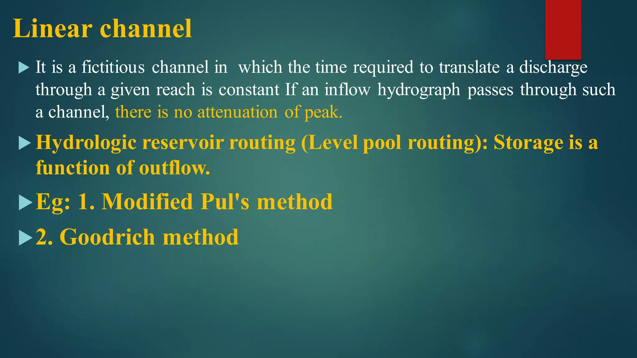 Presentation 78 flood routing.pdf | Geology | Science