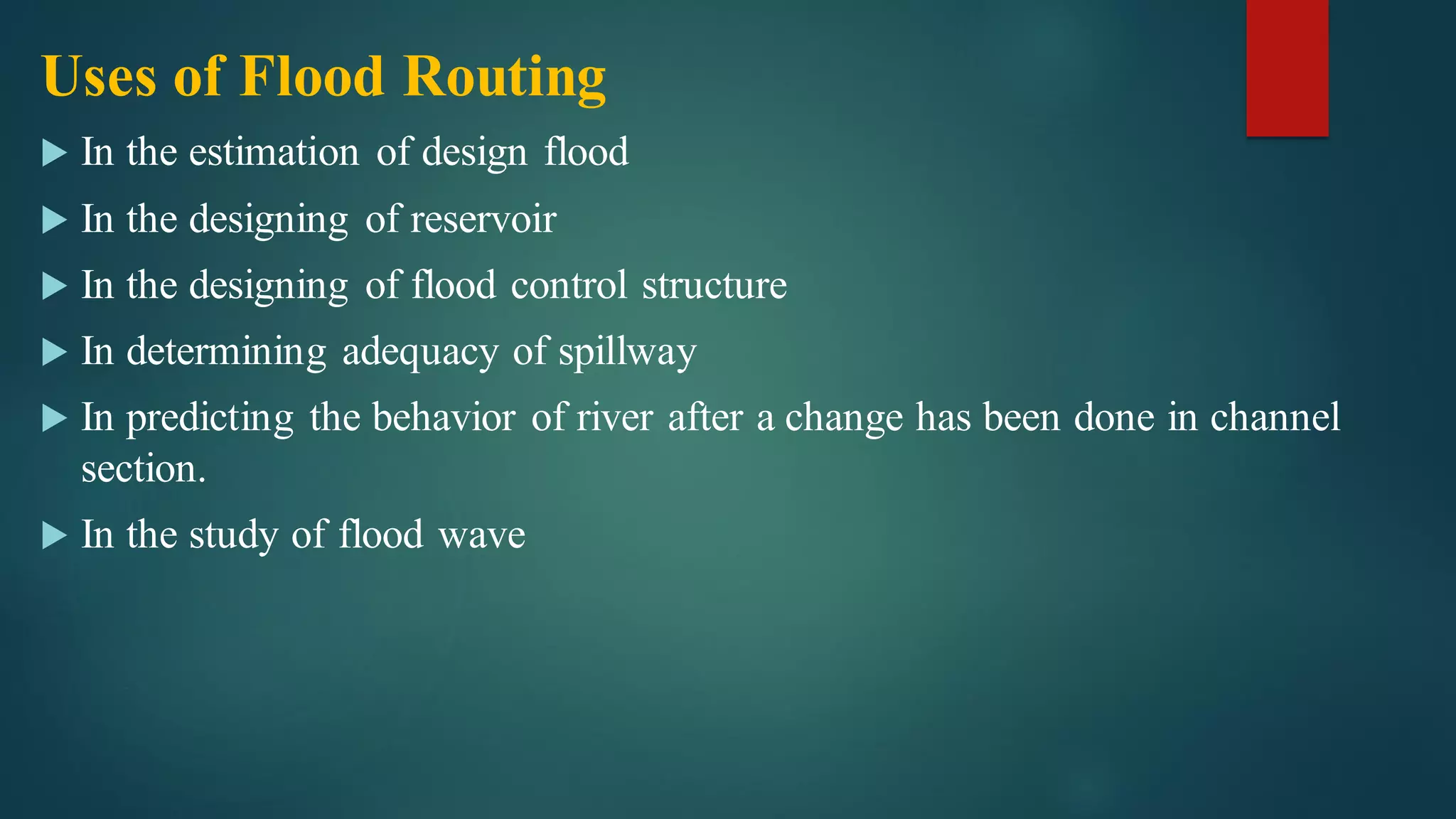 Presentation 78 flood routing.pdf | Geology | Science