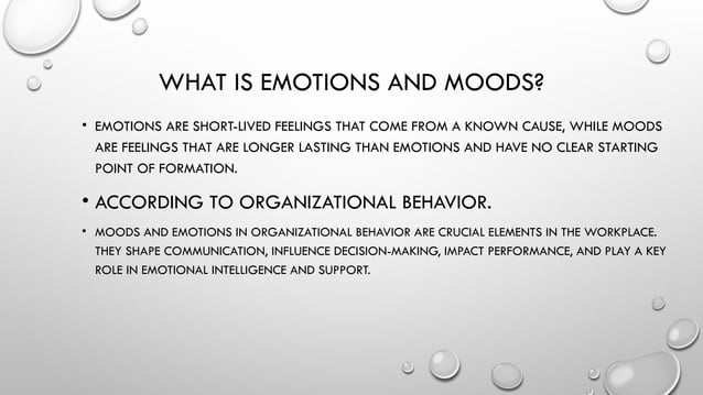 Presentation emotions and moods, basics type of emotions | PPT