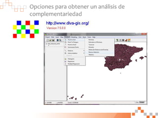 Opciones para obtener un análisis de
complementariedad
 