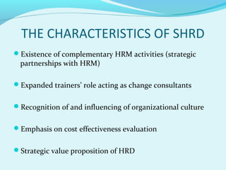 Measuring the Strategic Impact and Value of Human Resources Development ...