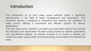 Presentation for water pump for college | PPTX