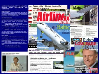 International Communication / International publicity for airBaltic: awards bring recognition and customers / Air Baltic Corporation / LV