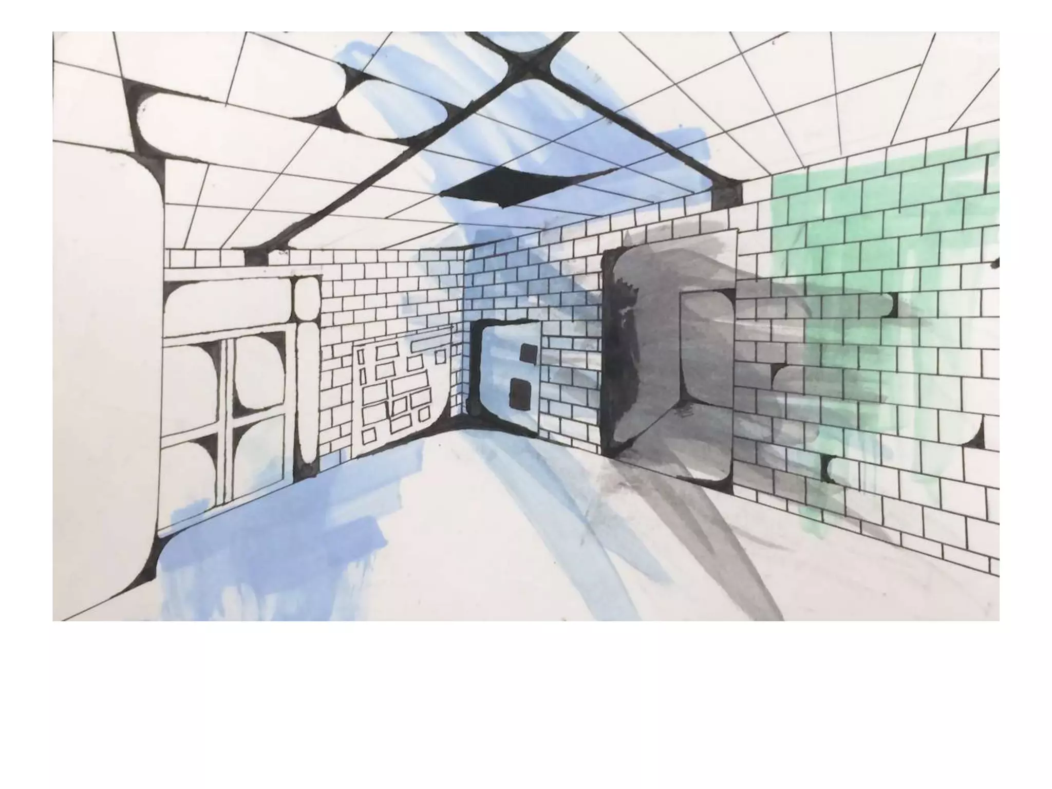 Our School In Two-Point Perspective