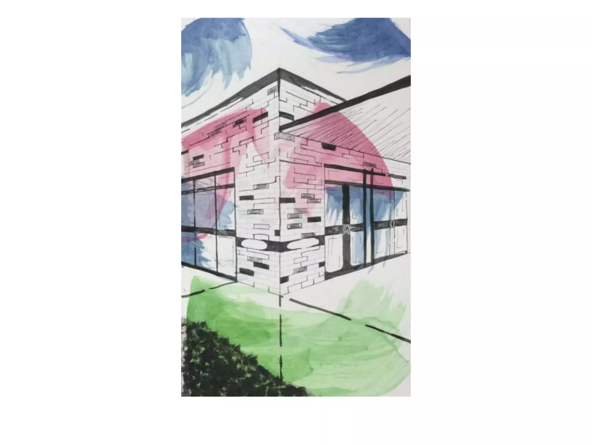 Our School In Two-Point Perspective