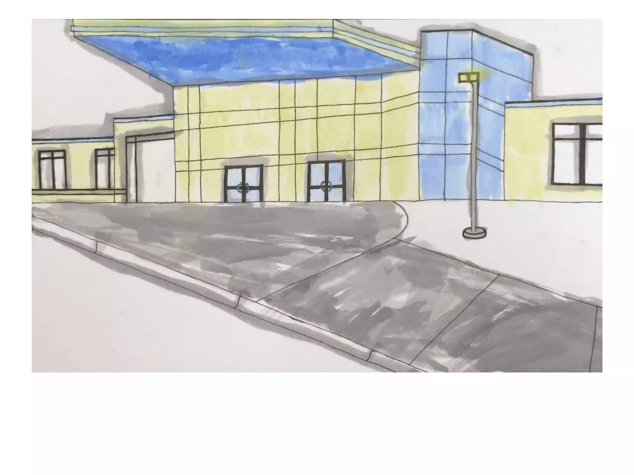 Our School In Two-Point Perspective