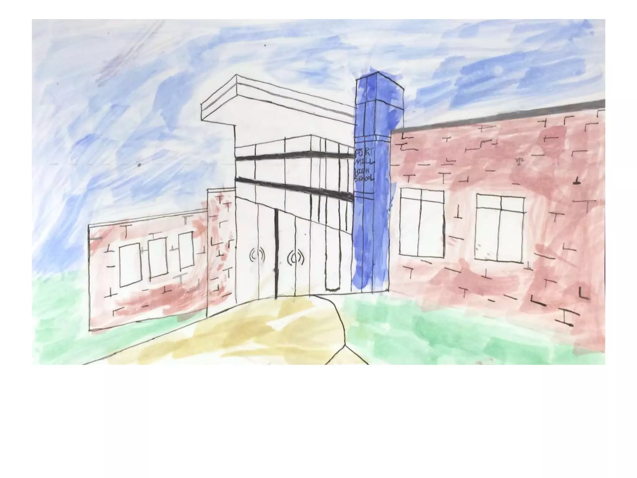 Our School In Two-Point Perspective