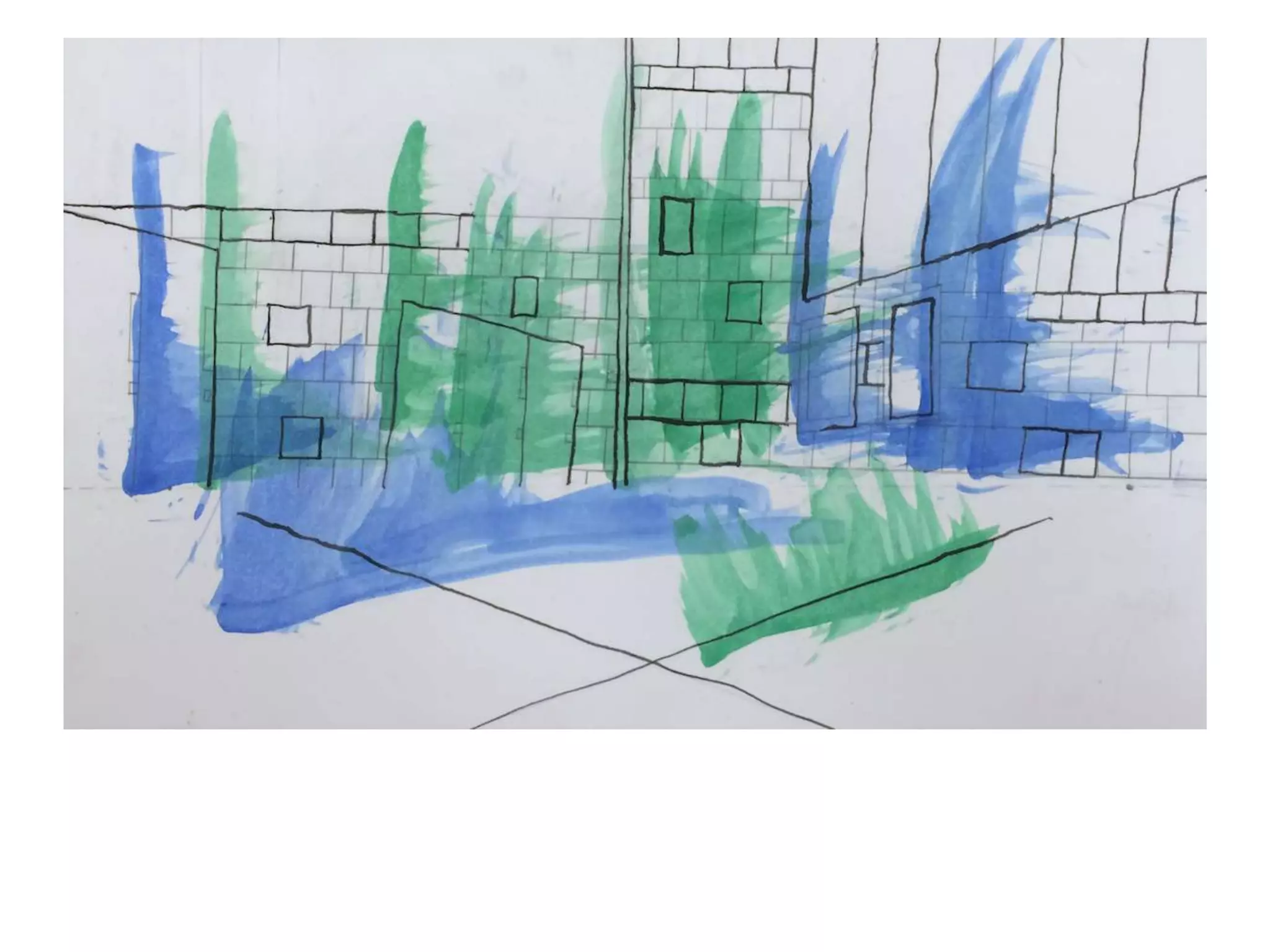 Our School In Two-Point Perspective