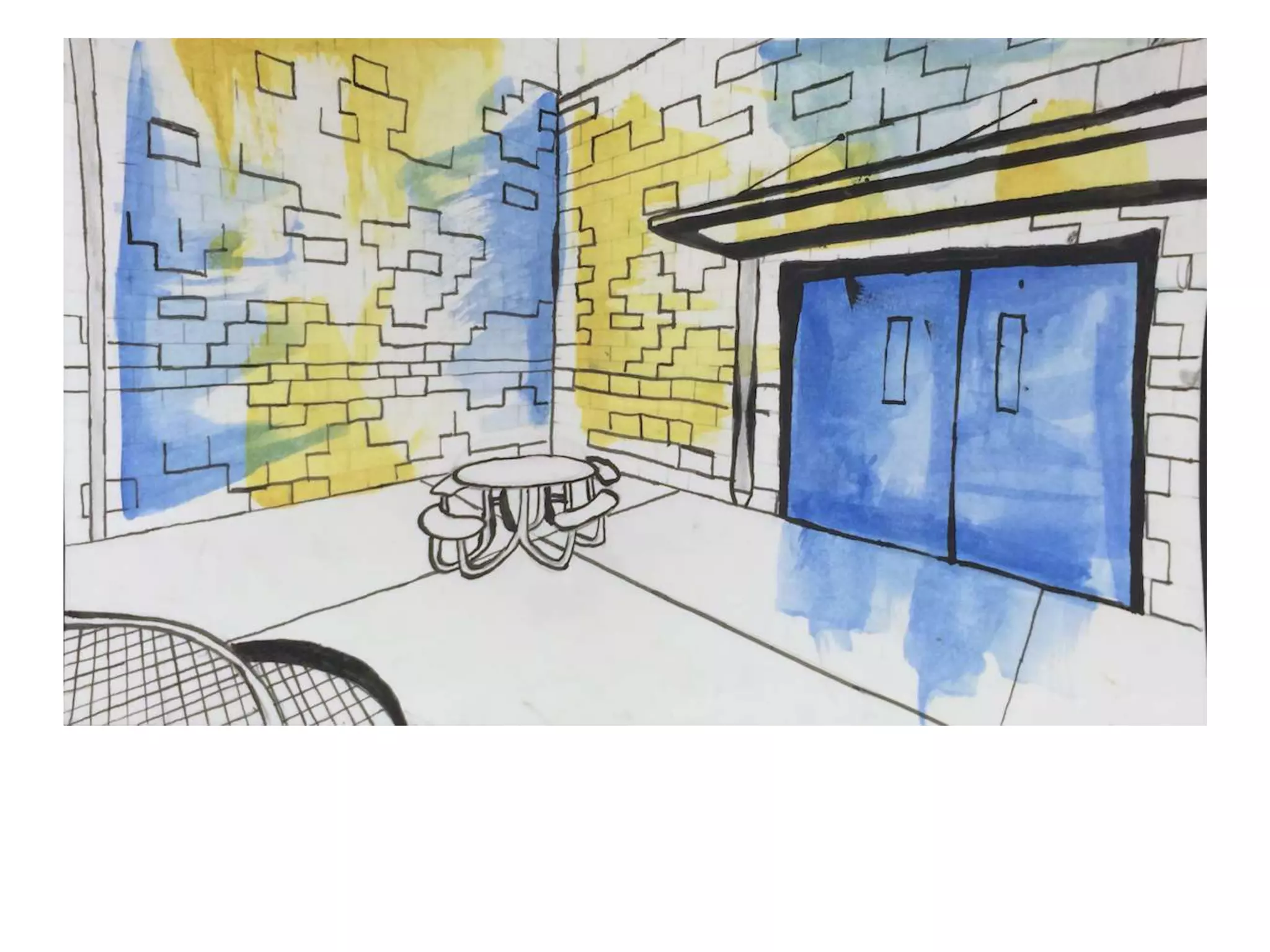 Our School In Two-Point Perspective