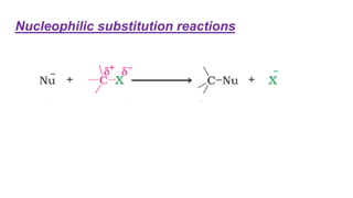 Nucleophilic substitution reactions
 