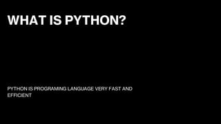 Introduction to Python Programming: Print and Input Statements ...