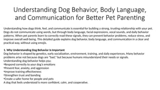 Understanding Dog Behavior, Body Language, and Communication for Better ...