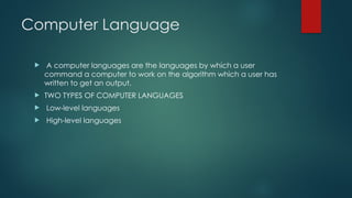 Information On Computer Language Information security presentation slides | PPTX