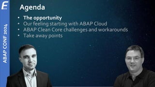 Lessons Learned building a product with clean core abap | PDF
