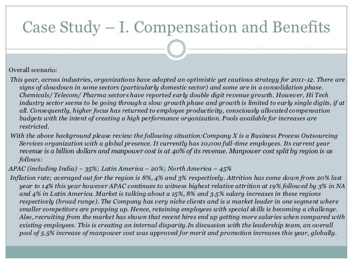 compensation and benefits case study pdf