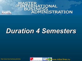 Duration 4 Semesters 