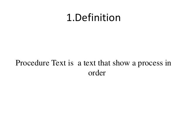 Procedure Text
