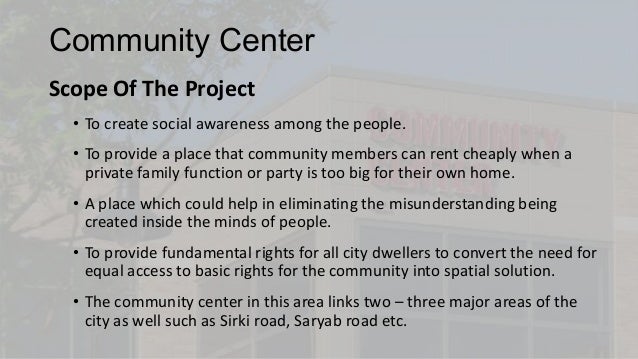 Community centre case study slideshare image