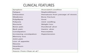 CLINICAL FEATURES
 