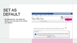 how to use design option in Microsoft word | PPTX