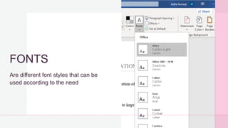 how to use design option in Microsoft word | PPTX