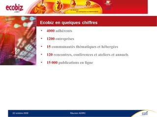 4000  adhérents 1200  entreprises  15  communautés thématiques et hébergées 120  rencontres, conférences et ateliers et annuels 15 000   publications en ligne 