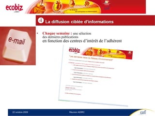 Chaque semaine :   une sélection  des dernières publications  en fonction des centres d’intérêt de l’adhérent   