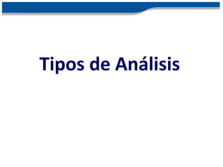Tipos de Análisis
 