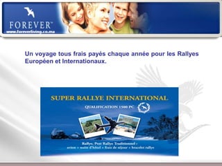 Gagnez les rallyes


Un voyage tous frais payés chaque année pour les Rallyes
Européen et Internationaux.




                Présentation de l’Opportunité d’Affaire
 