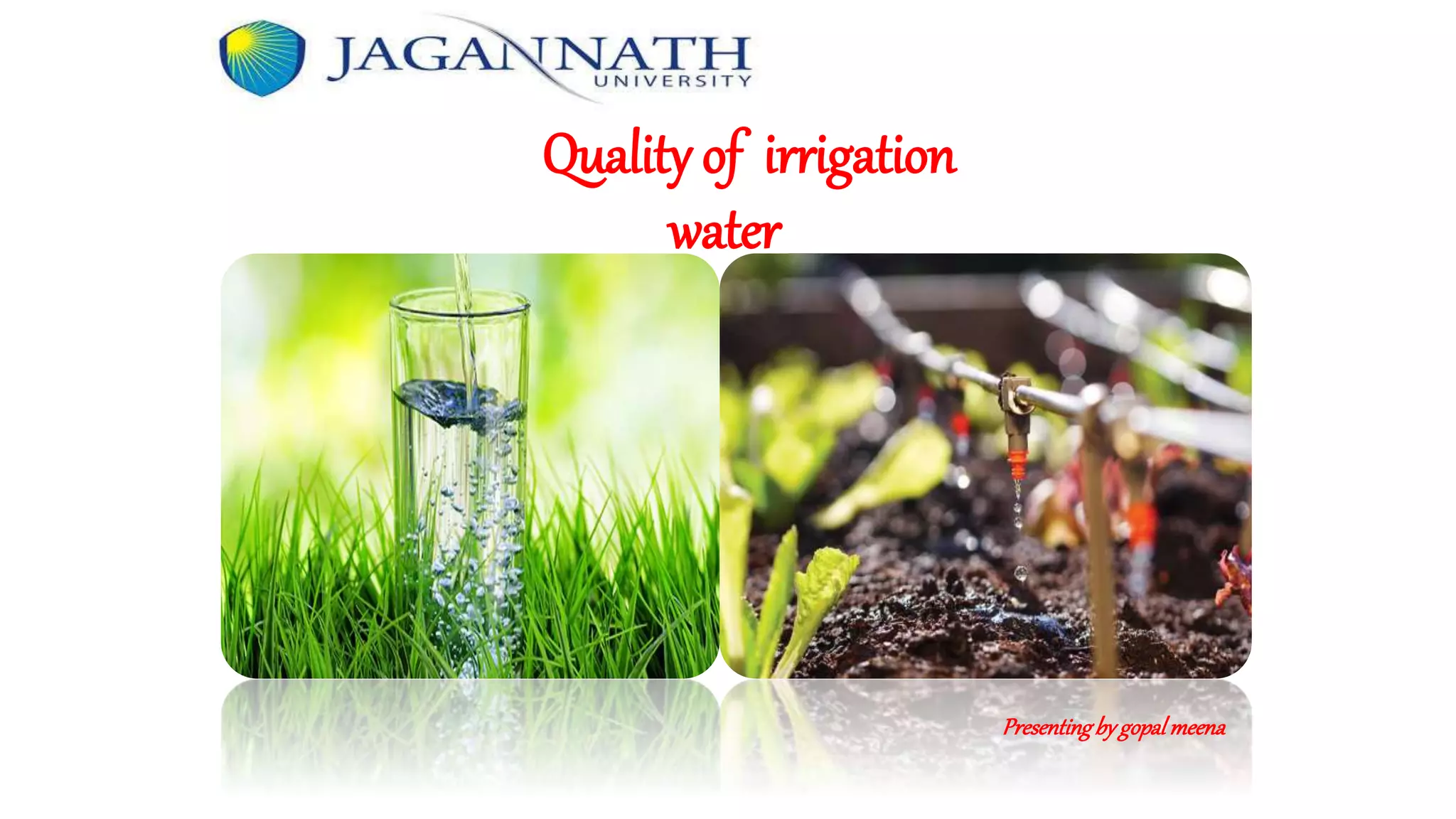 irrigation water quality | PPTX