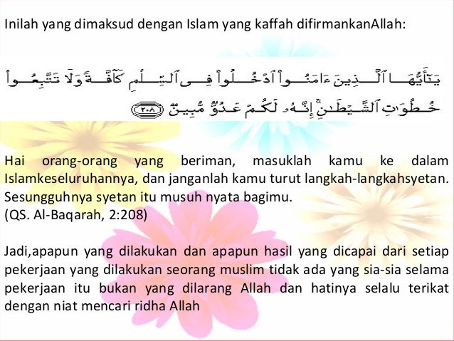 kerangka dasar ajaran islam