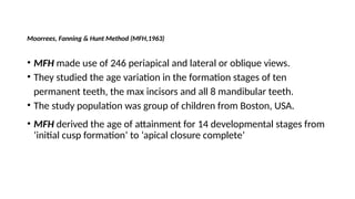 Presentation age in dental forensics department | PPTX