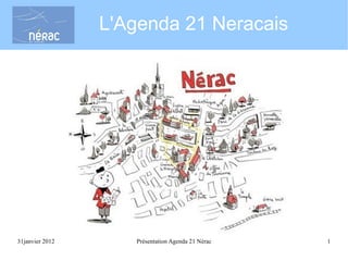 L'Agenda 21 Neracais

31janvier 2012

Présentation Agenda 21 Nérac

1

 