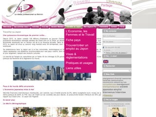 L’Economie, les
Femmes et le Travail
Fiche pays
Trouver/créer un
emploi au Japon
Visas &
réglementations
Pratiques et usages
Liens utiles
 