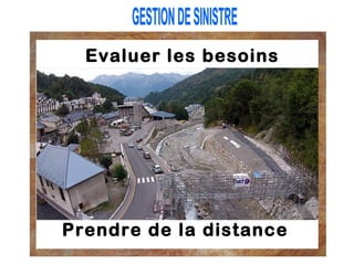 Evaluer les besoins 
Prendre de la distance 
 