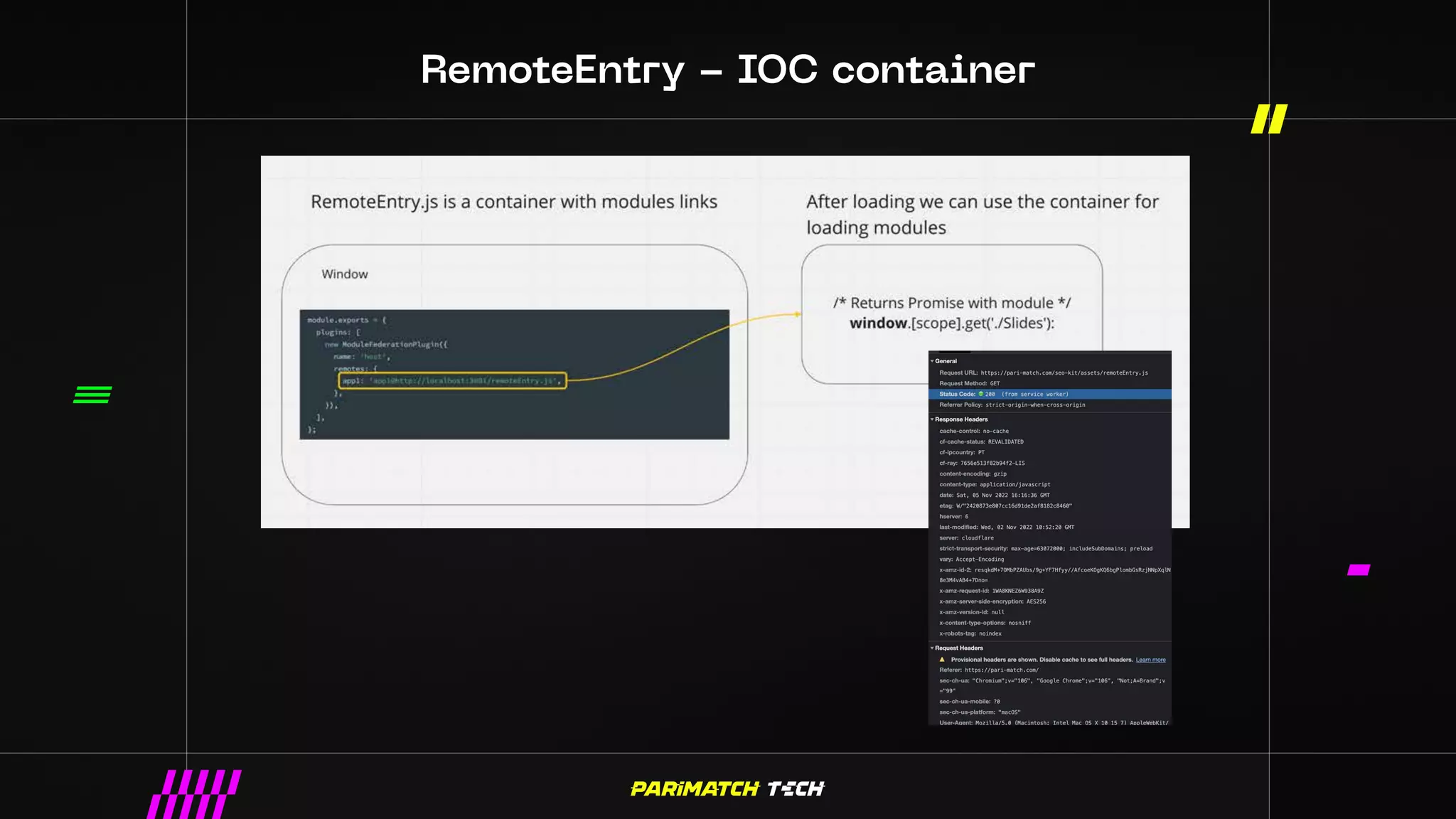 RemoteEntry - IOC container
 