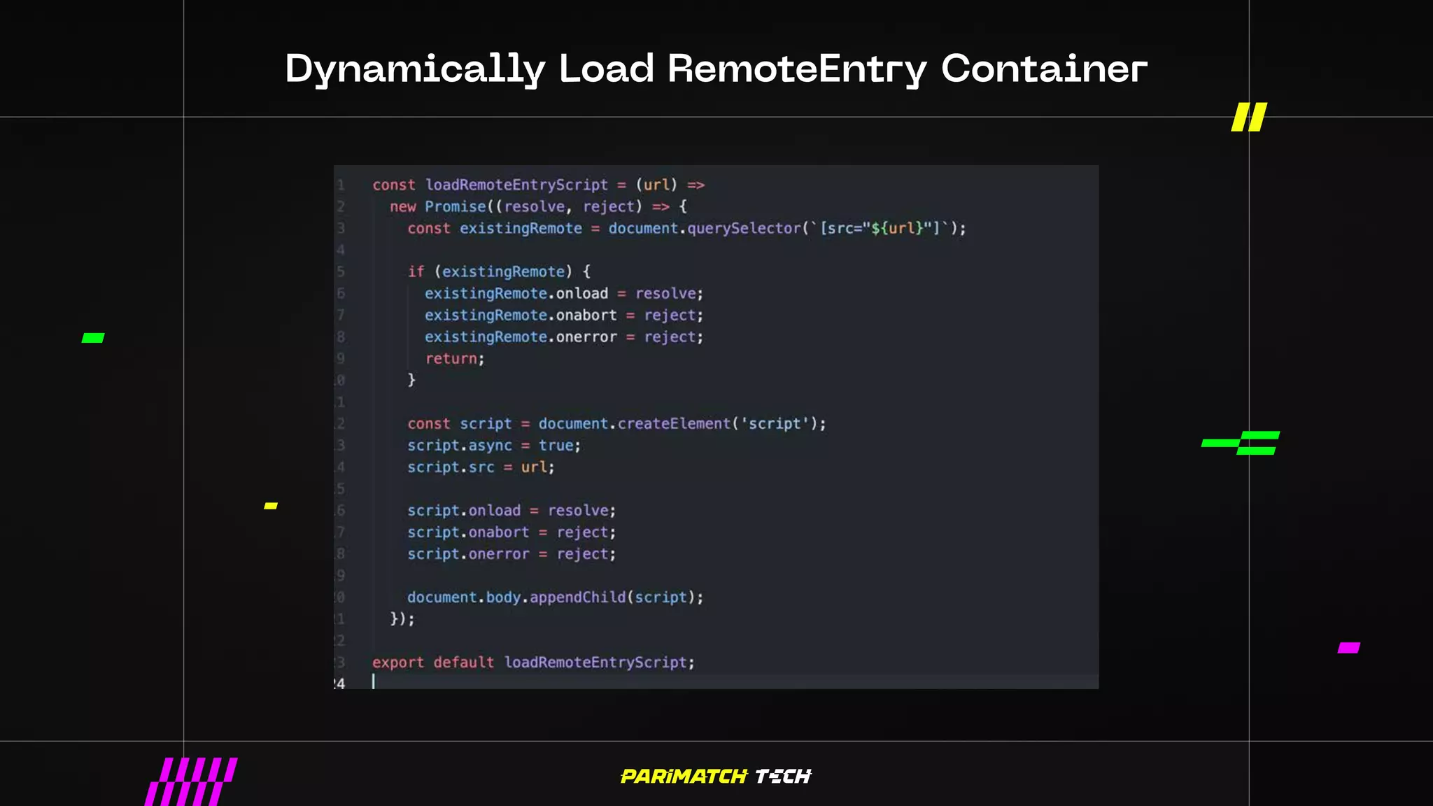 Dynamically Load RemoteEntry Container
 