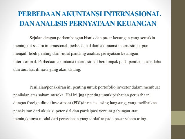 Analisis Laporan Keuangan Internasional