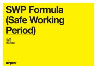 SWP Formula
(Safe Working
Period)
ALM
100N
BlackBox
 