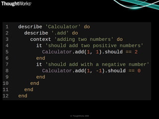 © ThoughtWorks 2008
 