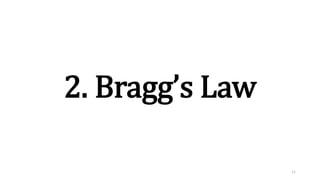 2. Bragg’s Law
11
 
