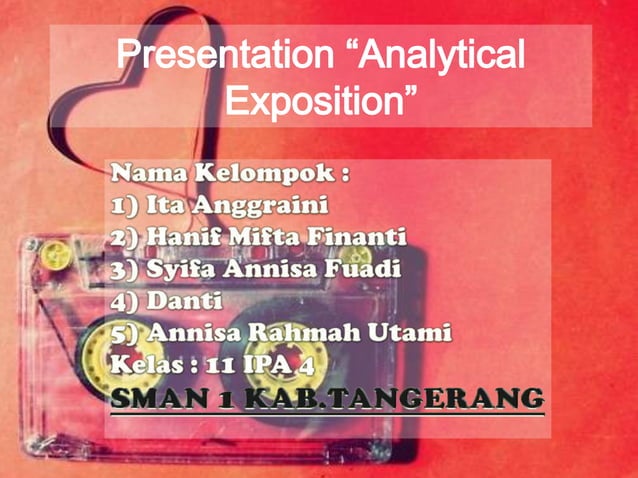 Presentation B inggris Analytical Exposition PPT facebook