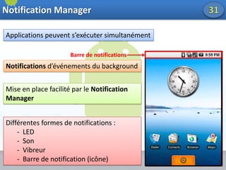 Intégration des applications Google15  Barre de recherche « Google Search »Gmail  Google Talk (IM)  Navigateur WebGmaps  Google StreetView