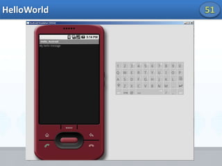   Fait le lien entre différentes applications  Décrit par :  Une action(VIEW, EDIT, MAIN,…)