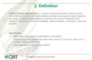 Public Private Partnerships at CIAT