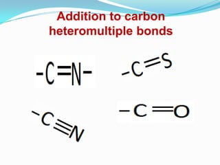 Addition to carbon
heteromultiple bonds
 
